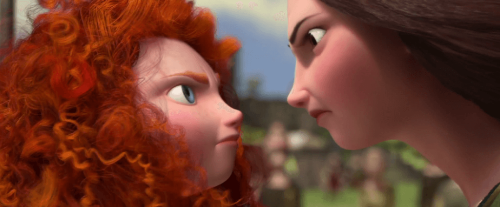 Merida e sua mãe, Rainha Elinor.